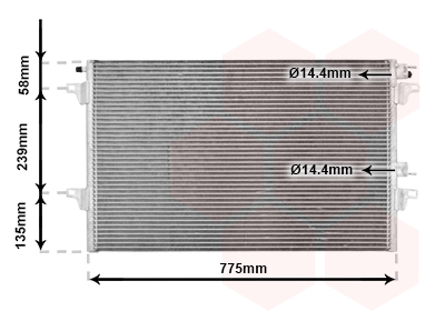 Airco condensor Van Wezel 43005297