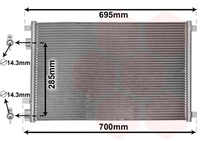 Airco condensor Van Wezel 43005305