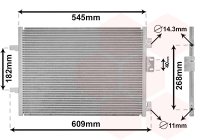 Airco condensor Van Wezel 43005315