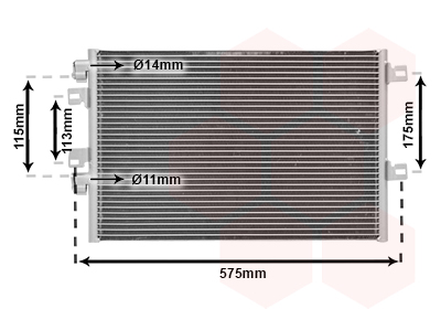 Airco condensor Van Wezel 43005341