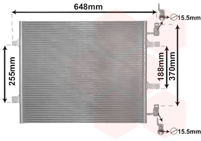 Airco condensor Van Wezel 43005459