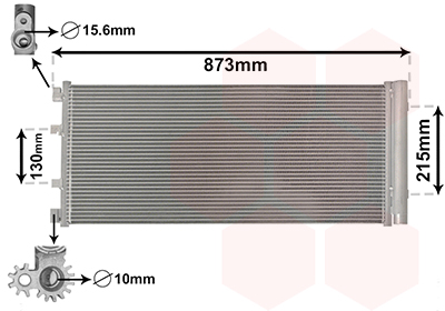 Airco condensor Van Wezel 43005475