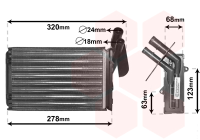 Kachelradiateur Van Wezel 43006048