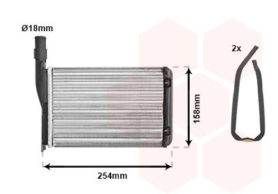 Kachelradiateur Van Wezel 43006087