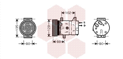 Airco compressor Van Wezel 4300K367