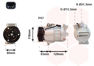 Airco compressor Van Wezel 4300K384