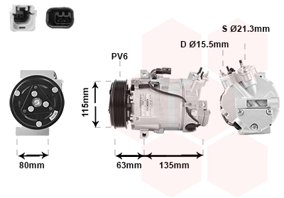 Airco compressor Van Wezel 4300K392