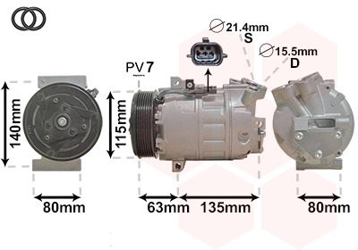 Airco compressor Van Wezel 4300K486