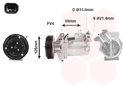 Airco compressor Van Wezel 4300K495