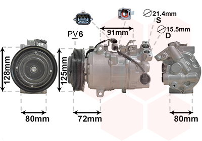 Airco compressor Van Wezel 4300K628