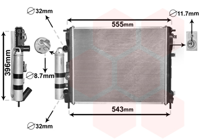 Radiateur Van Wezel 4300M323