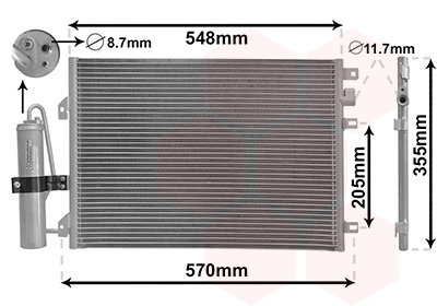 Airco condensor Van Wezel 43015275