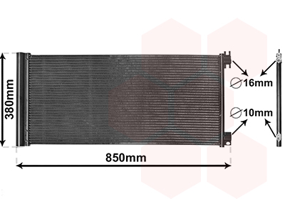 Airco condensor Van Wezel 43015702