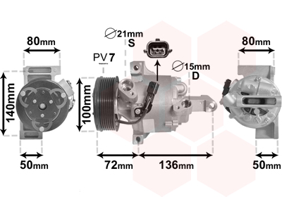 Airco compressor Van Wezel 4301K701