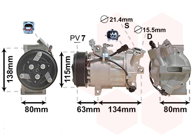 Airco compressor Van Wezel 4301K703