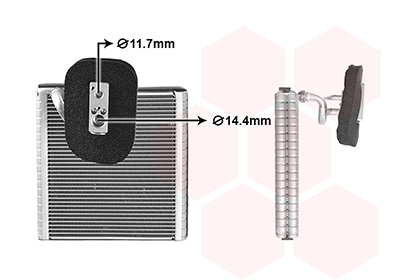 Verdamper, airconditioning Van Wezel 4301V703