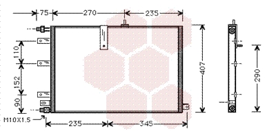 Airco condensor Van Wezel 47005038