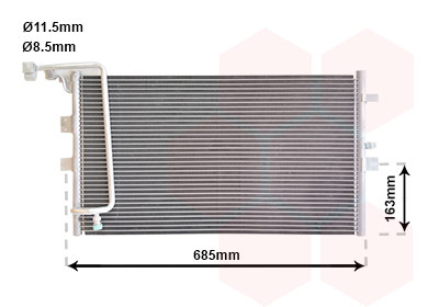 Airco condensor Van Wezel 47005039