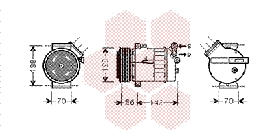 Airco compressor Van Wezel 4700K067