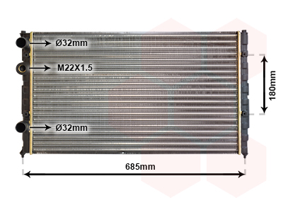 Radiateur Van Wezel 49002031