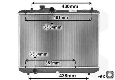 Radiateur Van Wezel 52002083