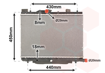 Radiateur Van Wezel 52002122