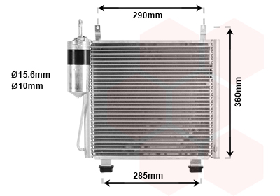 Airco condensor Van Wezel 52005060