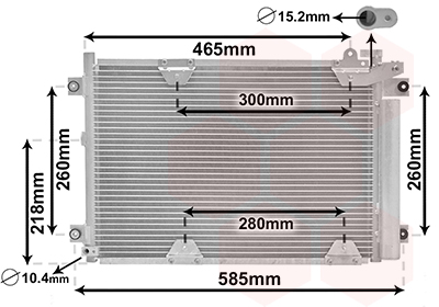 Airco condensor Van Wezel 52005075