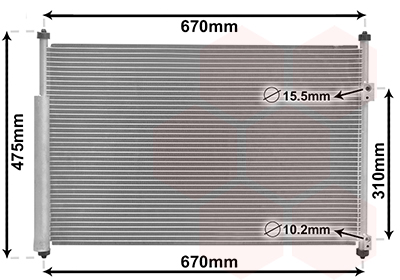 Airco condensor Van Wezel 52005108