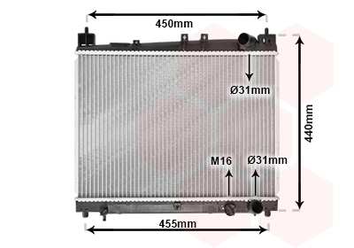 Radiateur Van Wezel 53002258