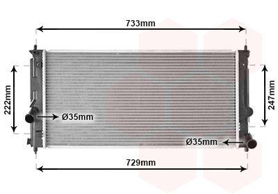 Radiateur Van Wezel 53002295