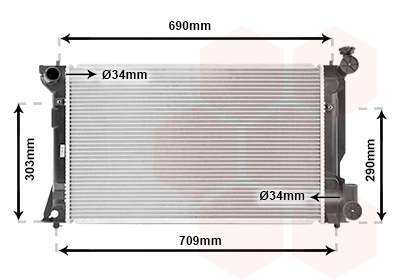 Radiateur Van Wezel 53002332