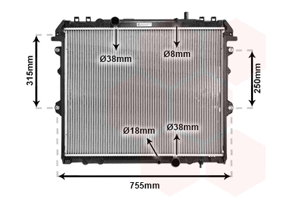 Radiateur Van Wezel 53002432