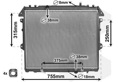 Radiateur Van Wezel 53002496