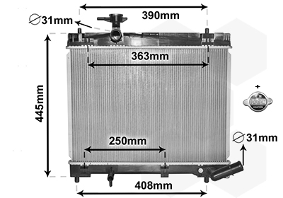 Radiateur Van Wezel 53002663