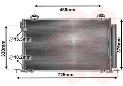 Airco condensor Van Wezel 53005393