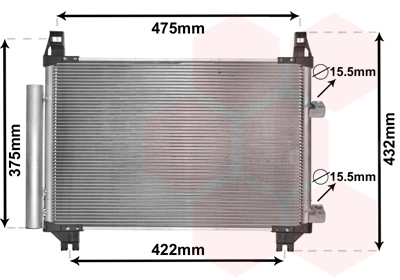 Airco condensor Van Wezel 53005404