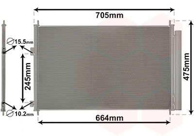 Airco condensor Van Wezel 53005410