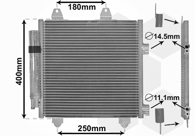 Airco condensor Van Wezel 53005414