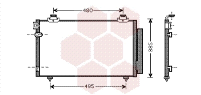 Airco condensor Van Wezel 53005481