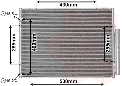 Airco condensor Van Wezel 53005574