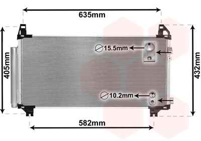 Airco condensor Van Wezel 53005680