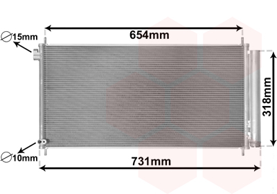 Airco condensor Van Wezel 53005718