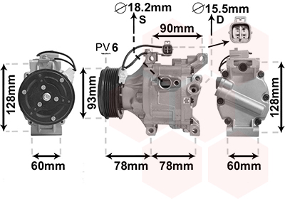 Airco compressor Van Wezel 5300K443