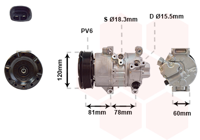 Airco compressor Van Wezel 5300K581