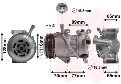 Airco compressor Van Wezel 5300K687