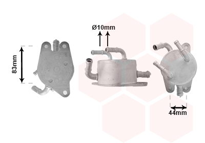 Oliekoeler motorolie Van Wezel 53013705