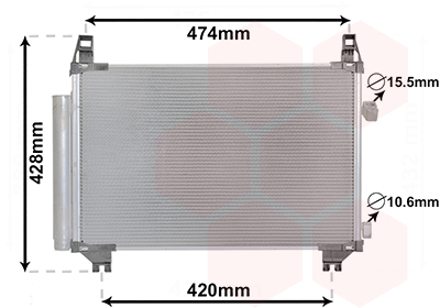 Airco condensor Van Wezel 53015701