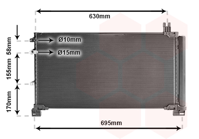 Airco condensor Van Wezel 53015706