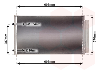 Airco condensor Van Wezel 53015709